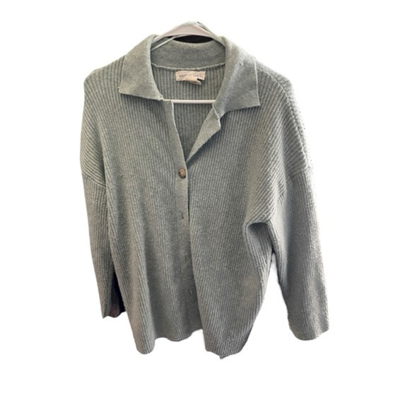 Happily Grey Sweaters - Happily Grey Cozy Ribbed Cardigan in Sage Green